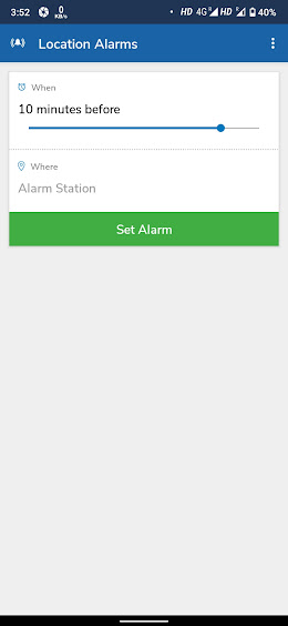 alarm in where is my train