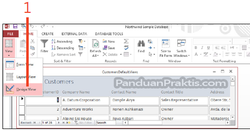 Cara Mengubah Default View Form Di Access 2013