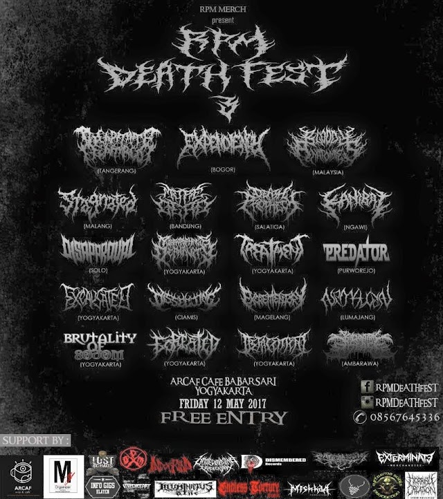 PENANTIAN MENCEKAM RPM DEATHFEST #3 AKHIRNYA TERBAYAR DI 12 MEI 2017 !!!