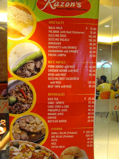 Razon's, The Original Razon's Pancit Palabok and Halo-Halo, Davao City, Gaisano Mall of Davao, Pork Adobo with Rice, Sizzling Beef Caldereta with Rice, Davao Dekughts