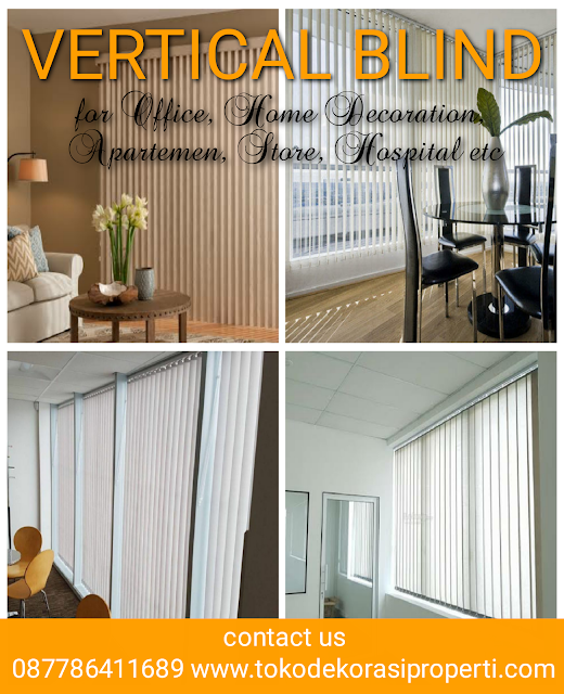 Vertical Blind atau Tirai Jendela  Vertikal 