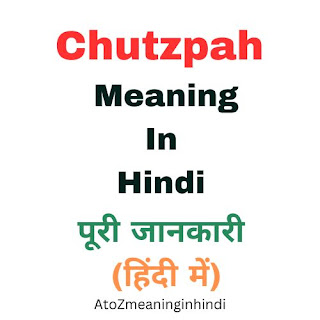chutzpah Meaning in Hindi