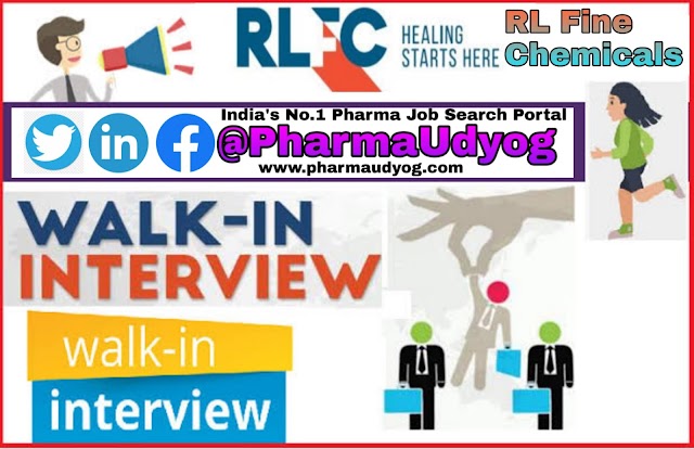 RL Fine Chemicals | Walk-in interview for Production | 19-24 August 2019 | Bangalore