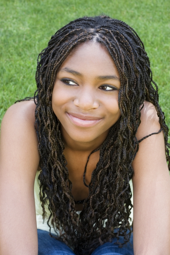 This is a unique black braided