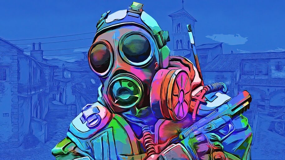 CS:GO, Counter Terrorist, Gas Mask, Colorful, 4K, #4.3197 ...