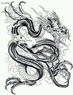 Tatoos y Tatuajes de Dragones en Blanco y Negro, parte 2