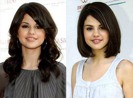 selena gomez short hair with bangs