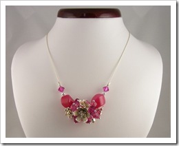 Raspberry Pink Crystal Necklace by Erika Price on Etsy