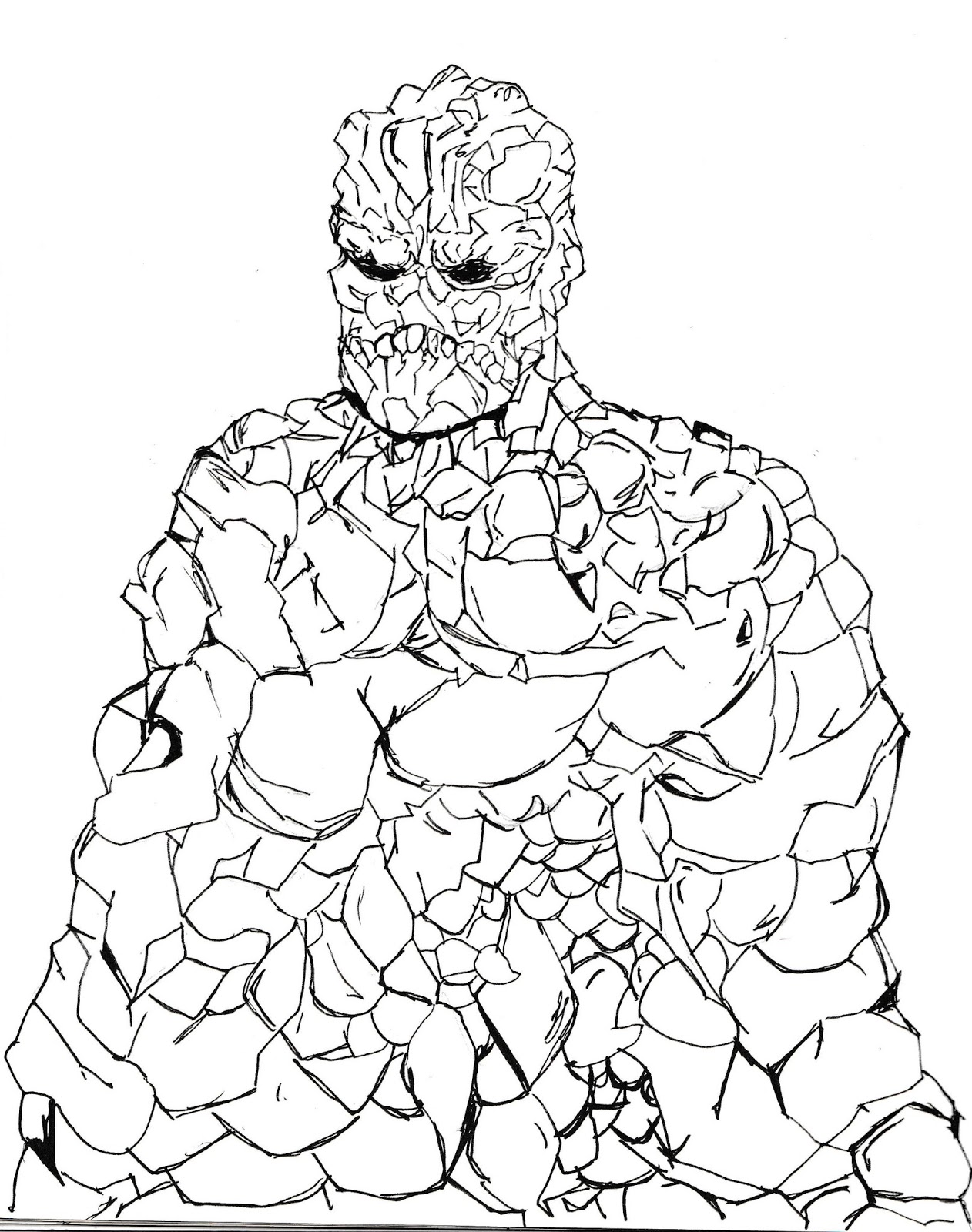 Lava Monster  Coloring  Pages  Sketch Coloring  Page 