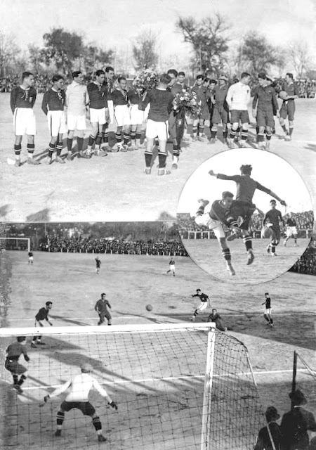 Unas imágenes del partido. SELECCIÓN DE ESPAÑA 3 SELECCIÓN DE PORTUGAL 0 Domingo 16/12/1923. Partido internacional amistoso. Sevilla, España, Campo de la Avenida Reina Victoria: 16.000 espectadores.