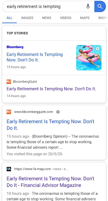 Early Retirement is tempting