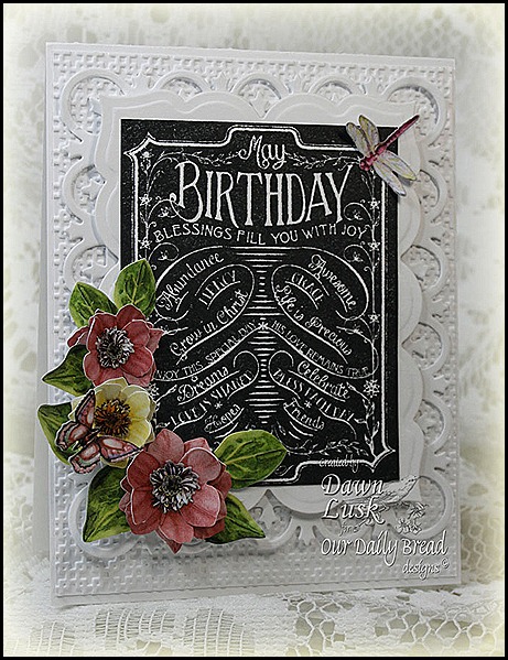 Our Daily Bread designs, Chalkboard Birthday/Thanks, Flower Soft Summer Die Cut Paper Flowers