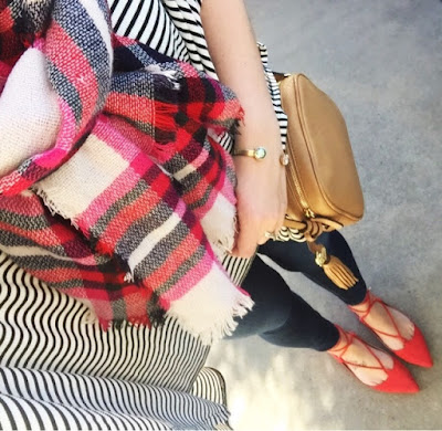 how to wear a blanket scarf, lace up flats