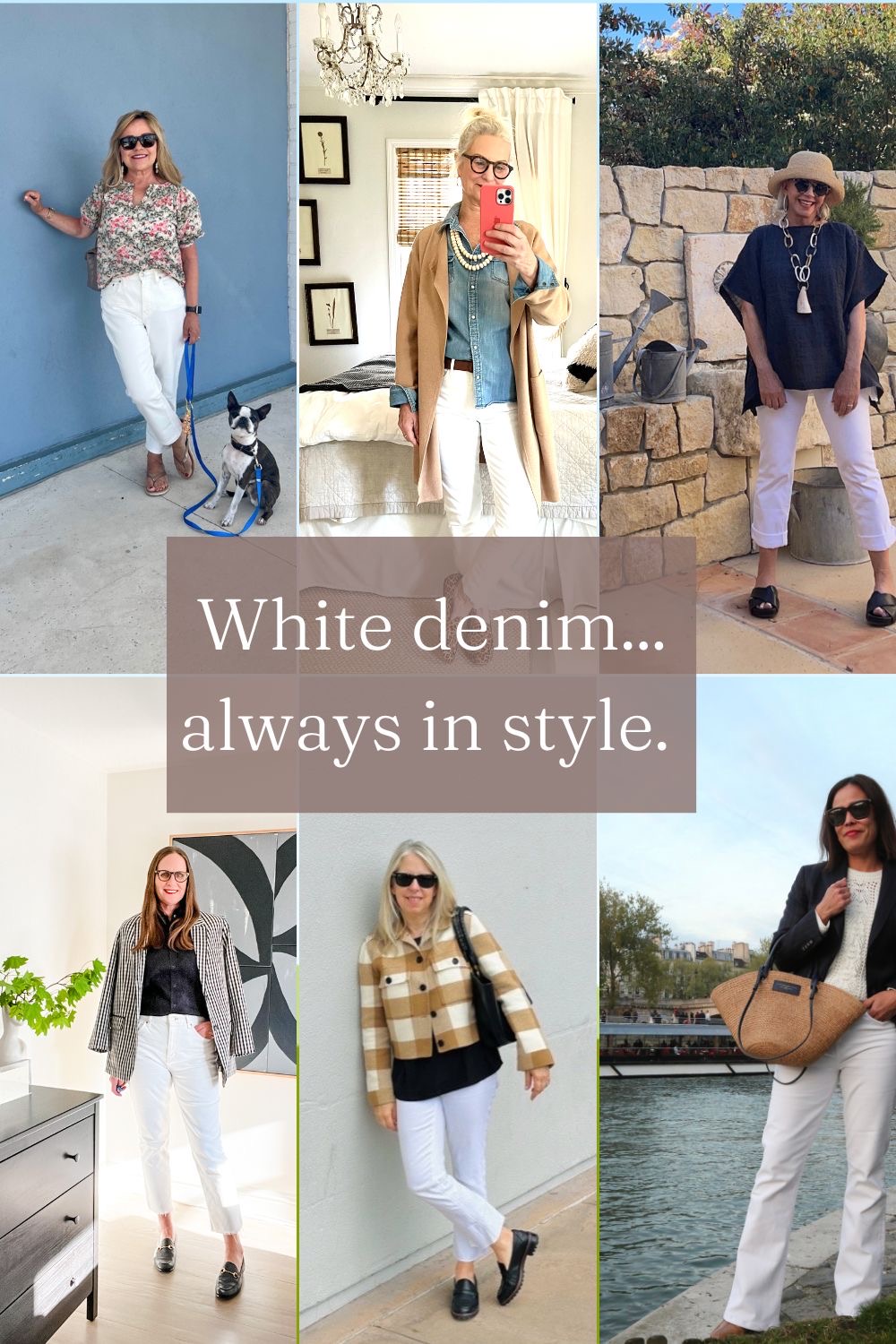 FASHION POST.WHITE DENIM - design indulgence