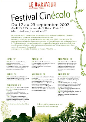 Une auto de moins en primeur au festival Cinécolo de Paris en 2007