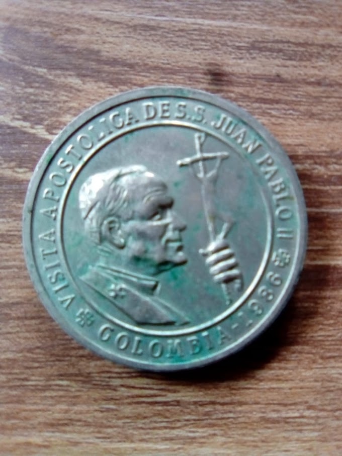 [COD202306C] Moneda Conmemorativa Visita de Juan Pablo II 1986 Colombia
