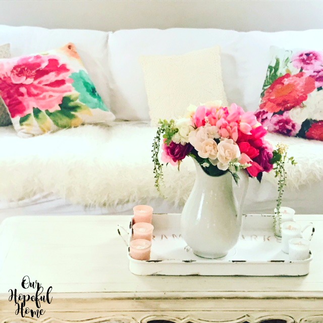 boho shabby chic floral decor living room