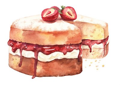 Victoria Sponge, food illustration, food illustrator, food art, food painting, food drawing, freelance illustrator, anastasiya levashova, anastasia levashova, kava illustration, freelance illustration, illustrators uk, illustration, england, london, london illustrator, watercolour painter, watercolour illustrator, watercolour illustrator london, magazine illustration, editorial illustration, london based illustrators, find an illustrator, watercolor illustrator, 