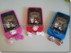 Iphone 4-4s Rubber case with 3 interchangeable touch button - 3