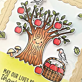 Sunny Studio Stamps: Happy Harvest Fancy Frames Dies Apple Tree Fall Themed Card by Franci Vignoli