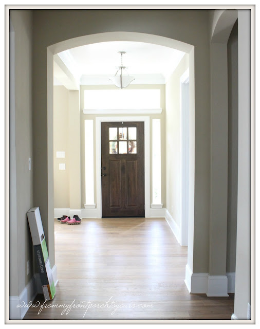 Farmhouse Foyer-Oak Flooring- From My Front Porch To Yours
