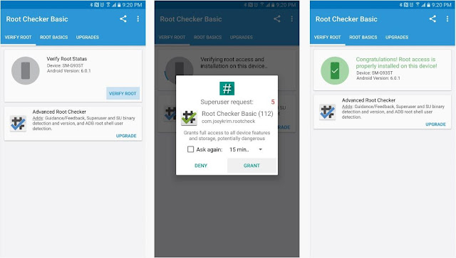 Samsung Galaxy S7 Root Checker Screenshots