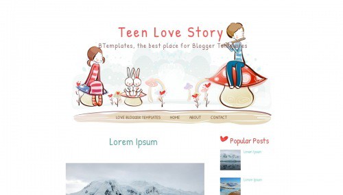 Teen Love Story Blogger Template
