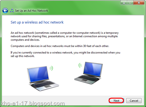 Set up Ad hoc network