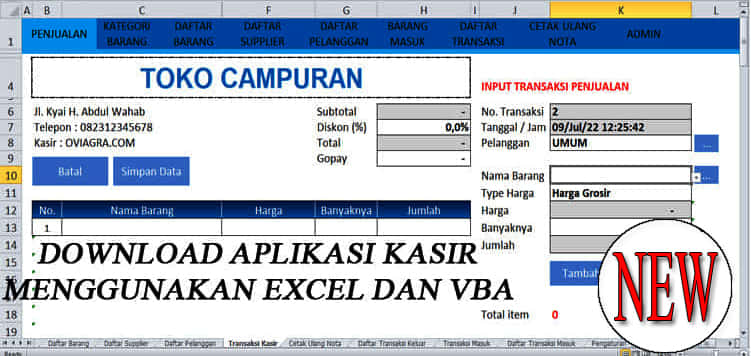 Download Aplikasi Kasir Menggunakan Excel Terbaru Gratis