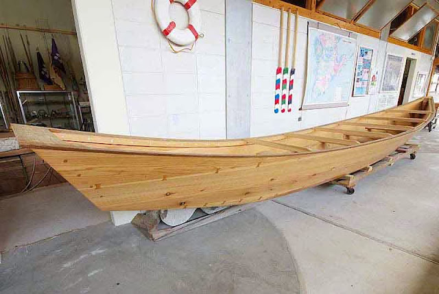 wooden sabani boat in museum