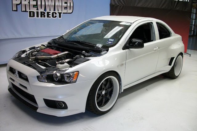 2 Door Wide Body White Evo X WTF