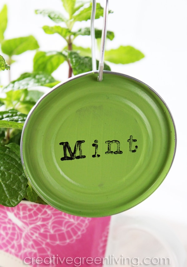 How to make garden markers from can lids