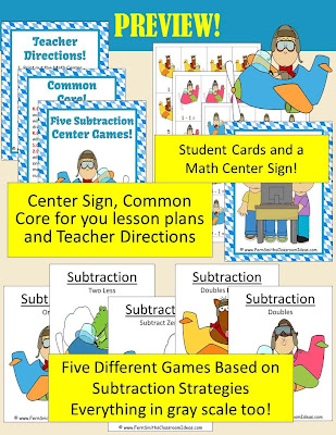 Fern Smith's Addition and Subtraction Math Centers for Cars and Planes