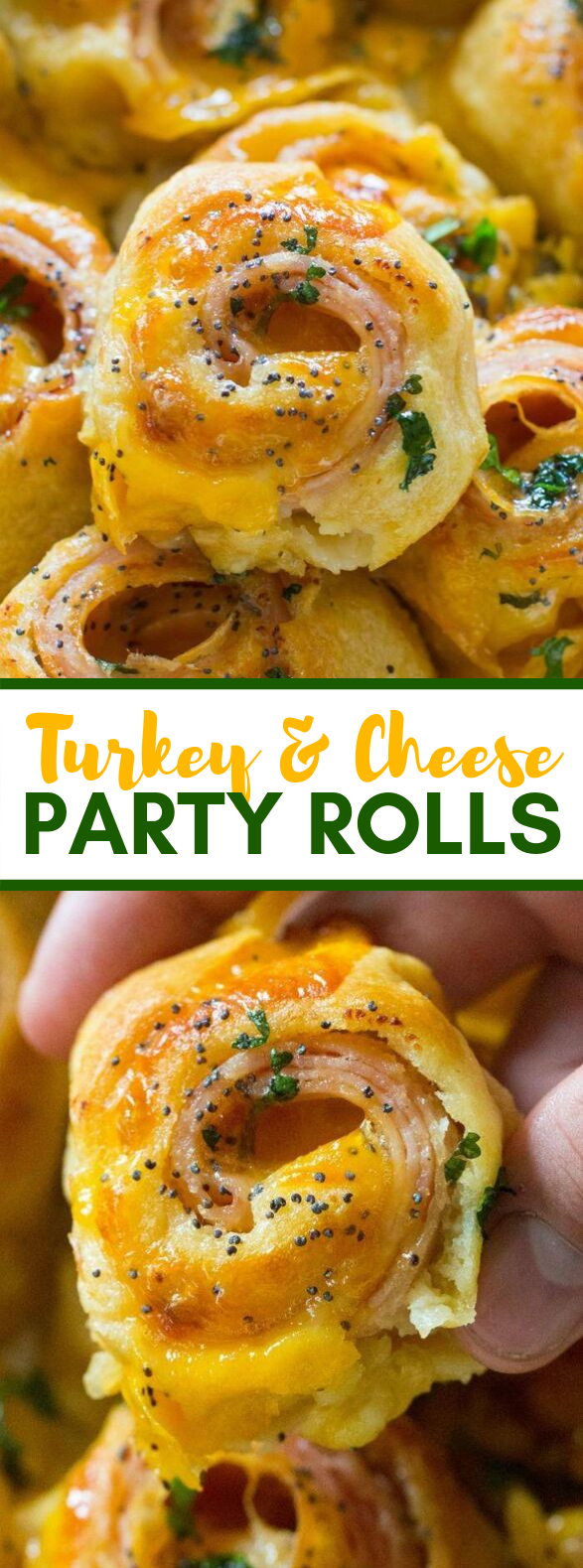 Hot Turkey and Cheese Party Rolls! #dinner #gameday