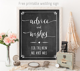 Free printable chalkboard wedding sign