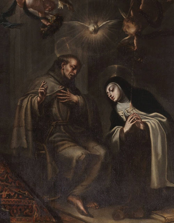 São Pedro de Alcántara  confesando a Santa Teresa, José García Hidalgo  (1646–1717), Museo del Prado