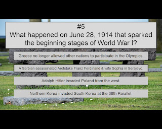 The correct answer is: A Serbian assassinated Archduke Franz Ferdinand & wife Sophia in Serajevo.