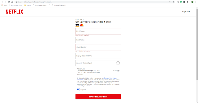 netflix payment page