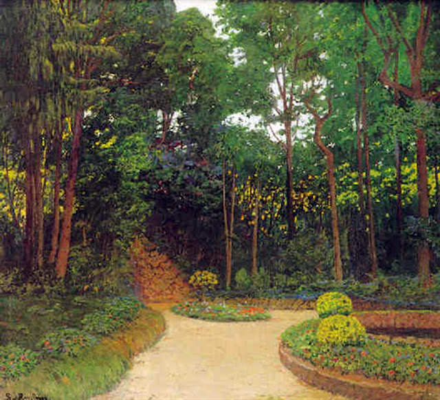 Jadín de los infantes, Santiago Rusiñol y Prats, Pintor español, Jardines y Parques, Paisajes de Santiago Rusiñol, Pintores Catalanes, Pintura española, Jardines de Aranjuez, Jardines de españa