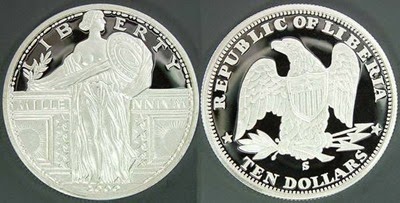 Liberia Standing Liberty Coin