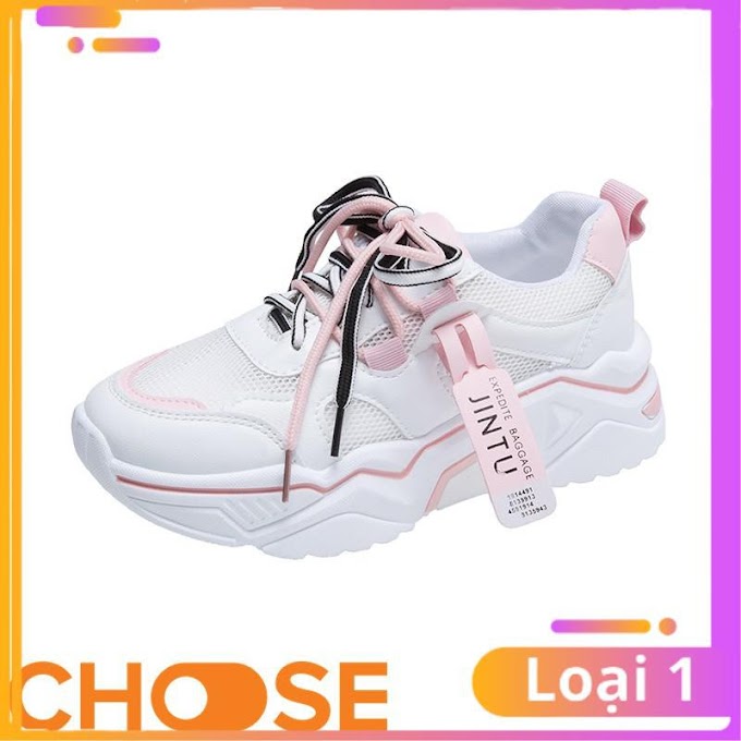 [Bản Mới Nhất] Giày Nữ Độn Đế Sneaker Thể Thao Nữ Choose Viền Màu Nổi Bật Đặc Sắc Xanh Vàng Hồng Trắng G2911