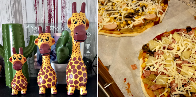 Giraffes and pizza