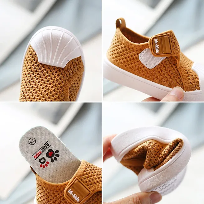 Close-up of flexible PVC sole showing soft bendable design – ideal for toddler foot support