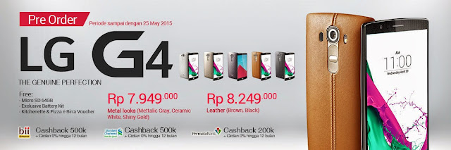 Pre Order Smartphone LG G4 di Lazada Cashback up To 500k