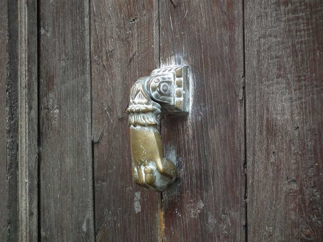 So-called 'Hand of Fatima' door knocker.  Indre et Loire, France. Photographed by Susan Walter. Tour the Loire Valley with a classic car and a private guide.