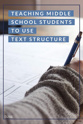 It's not enough to know what text structures are, middle school students need to learn how to USE them to analyze text.  See how I do this in 4 steps!