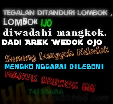 DP BBM Kata Sindiran Buat Pacar Bahasa Jawa 