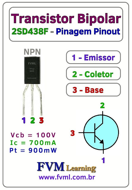 Pinagem-Pinout-transistor-NPN-2SD438F-Características-Substituição