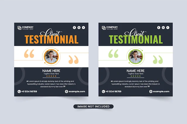 Website testimonial and feedback design free download