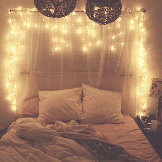  Cute  Pinterest Fairy lights  headboard